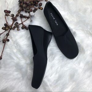 David Tate Black Wedge Closed Toe Shoes
